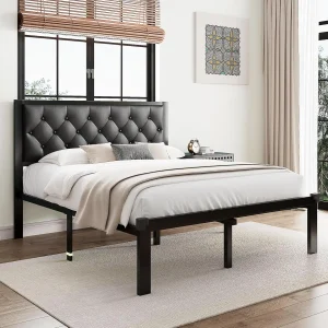 upholstered platform bed