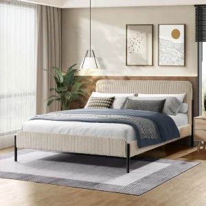 upholstered platform bed